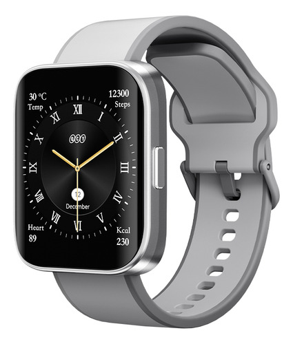 Relógio Smartwatch Qcy Gs S9 Urban Gps Tela Amoled 5atm Cor Cinza