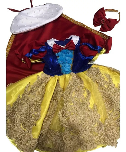 Disfraz De Blanca Nieves Gala-princesa- Cumpleaños-hallowen