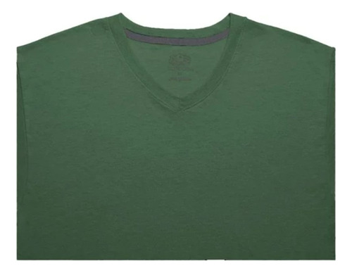Playera Cuello V Fruit Of The Loom - Color Verde - 2 Pack