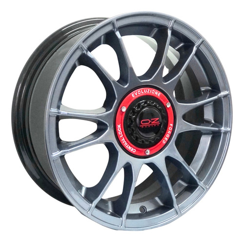 Rodas Oz Race Up Aro 15x6 4x100 Volkswagen (jogo)+bicos S281 Cor Cromo Escuro