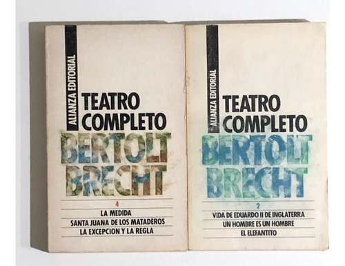 Teatro Completo. Tomos 2 Y 4. Bertolt Brecht