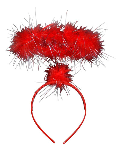 Diadema De Halo De Ángel Rojo, Tocado De Halo De Plumas,