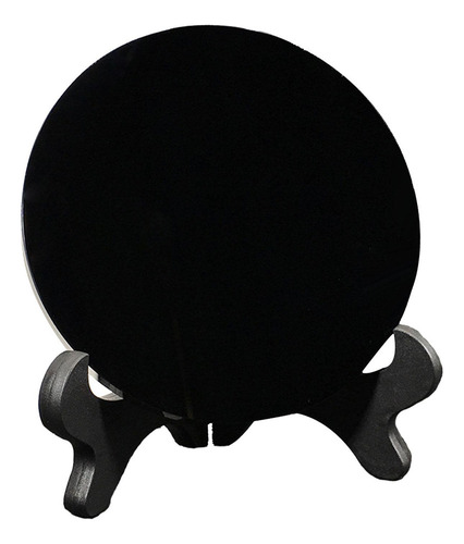 Nuevo Espejo Feng Shui Disco De Piedra Obsidiana For Mesa