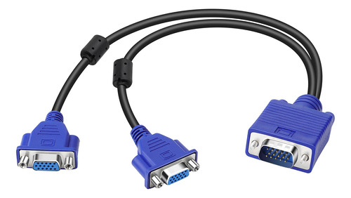 Saisn Cable De Monitor Divisor Doble Vga 1 Macho A 2 Hembras