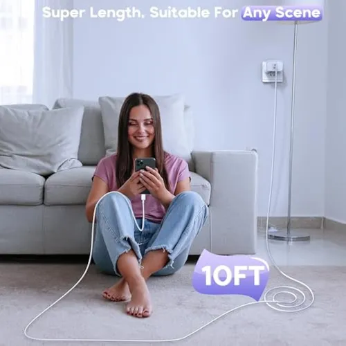 Cargador Para iPhone 16 Pro, Cable Usb C De 10