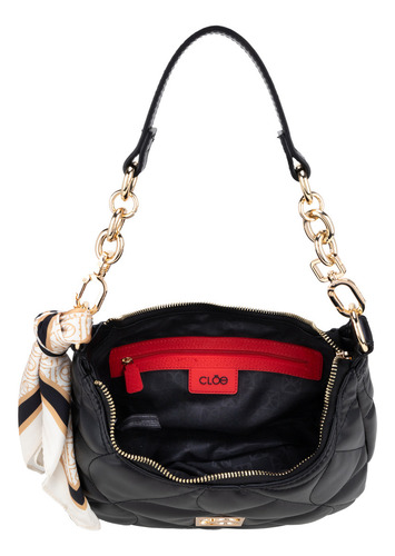 Bolsa Hobo Cloe Onsamy I Mediano Color Negro