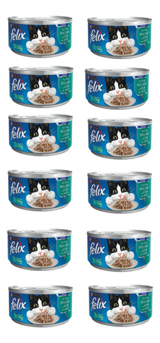 Felix Gato Adulto Filetes De Pescado Y Atun 156 Gr X 12 Und