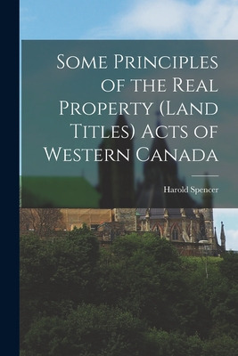 Libro Some Principles Of The Real Property (land Titles) ...