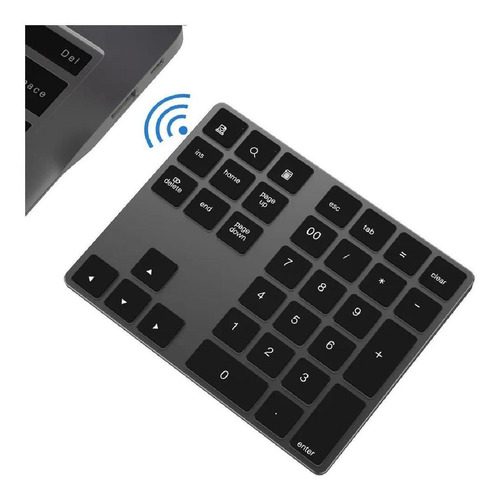 Imagen 2 de 8 de Teclado Numérico Inalámbrico De Aluminio 34 Teclad