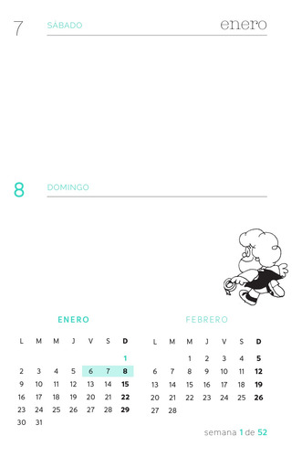 Imagen 4 de 6 de Agenda Mafalda 2023 - Dia Por Pagina