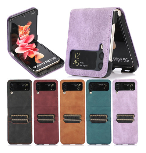 Funda Delgada De Cuero De Lujo For Samsung Galaxy Z Flip 6