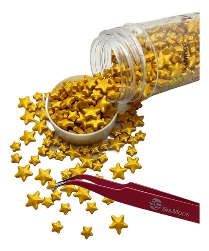Se Si&moos Gold Star Sprinkles - Estrellas Comestibles Para 