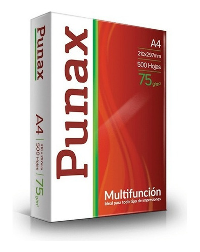 5 Resma Papel Punax A4 75 Gr. 500 Hojas Caja X 5