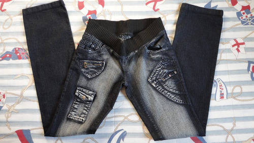Calça Jeans Com Elástico Na Cintura - Tam. 36 - Usada 1 Vez