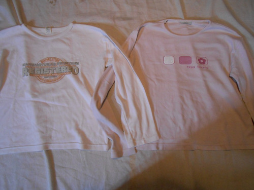 Son 2 Remeras Manga Larga Tiza Y Otra Muy Bonitas!