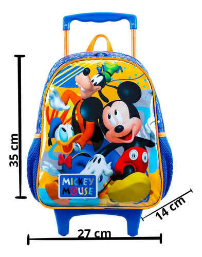 Mochila Rodinhas Mickey Pateta E Pato Donald Xeryus 11590