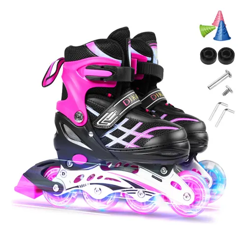 comprar Patines Rollers Ajustables Con Luces En Las Ruedas