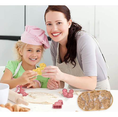 Juego De 8 Moldes Para Galletas Con Dibujos Animados De Dino