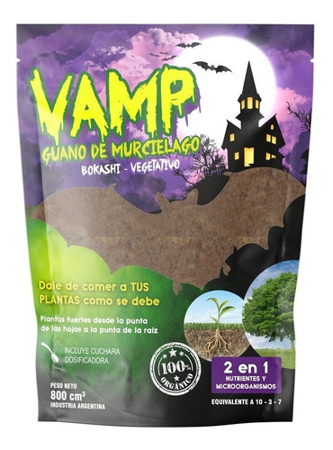 Imagen 1 de 3 de Vamp Bokashi Guano De Murcielago Vegetativo 800 Cm3