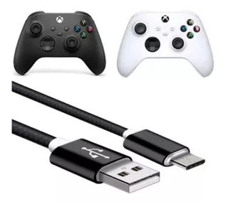 01 Cabo Controle Xbox One Serie X Ou Série S tipo C 2 Mts