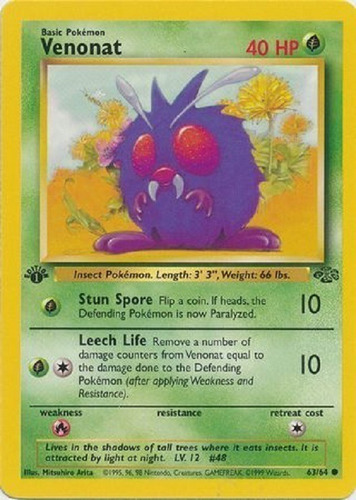 Venonat 63/64 Comun Pokemon Tcg