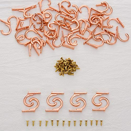 Set Ganchos Colgar Llaves Y Abrigos Tornillos Oro Rosa, 10