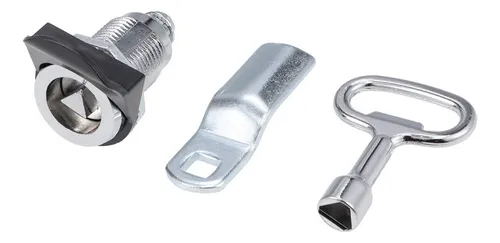 Cerradura De Leva Triangular 1-1/4 Cilindro Plateado 4pzs