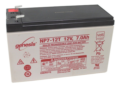 Bateria Recargable 12v/7ah Genesis (yuasa) Term.f2 Np 7-12f2