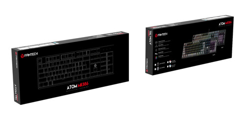 Teclado Gamer Fantech Atom Mk886 Black Grey Sw Blue