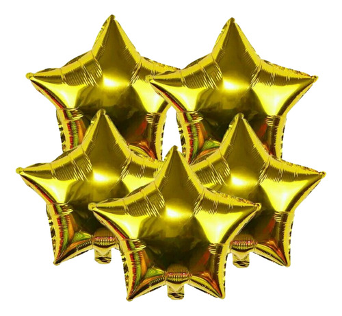 Bexiga Balão Metalizado Estrela Dourada 20 Polegadas 50cm