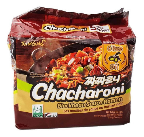 Pack X 5 Samyang Ramen Chacharoni Origen Corea 140g