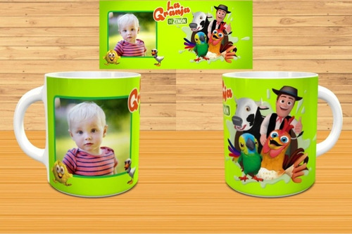 Taza La Granja De Zenon Con Foto Personalizada En Polimero 