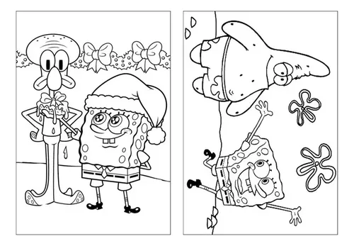 desenho para colorir bob esponja e patrick
