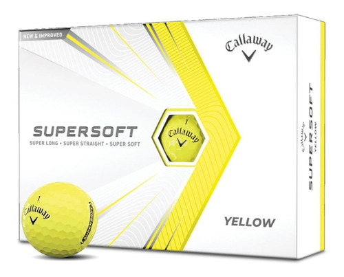 Pelotas Golf Callaway Supersoft (cajax12) | The Golfer Shop Color Amarillo