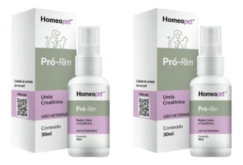 Kit Com 2 Pro Rim Homeopet - 30ml Validade Longa