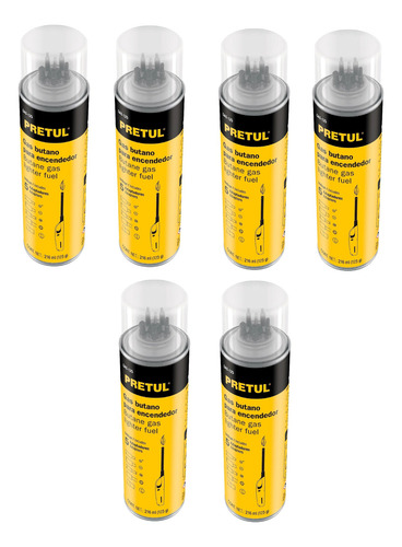 6 Latas Con Gas Recarga Encendedores Sopletes Con Adaptador