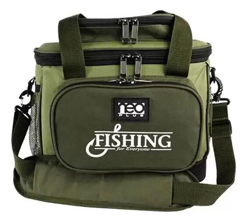 Bolsa De Pesca M Da Neo Plus Marine Sports Espaçosa Linda Cor Verde-musgo Desenho do tecido Liso