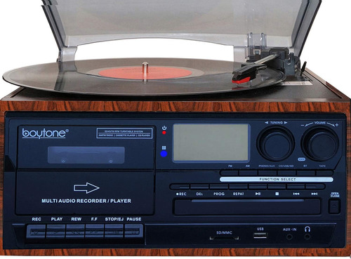Boytone Bt-28mb, Bluetooth Classic Style Playtable Con 2 De