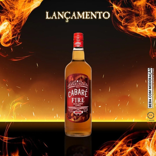 Imagem 2 de 3 de Cachaça Coquetel Cabaré Fire Canela 1 Litro
