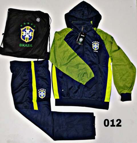 Kit Conjunto Agasalho Da Seleção Brasileira Azul