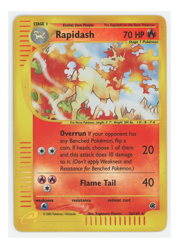 Cartas Pokemon Rapidash 26/165 Reverse Expedition  