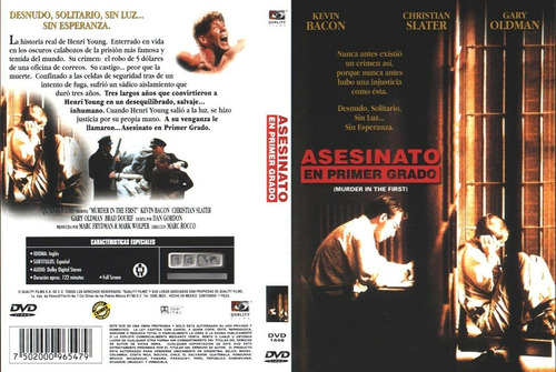 Asesinato En Primer Grado- Christian Slater- Kevin Bacon Dvd