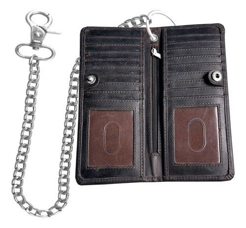 Billetera Harley Davidson Ibro Cartera Larga Con Cadena Para