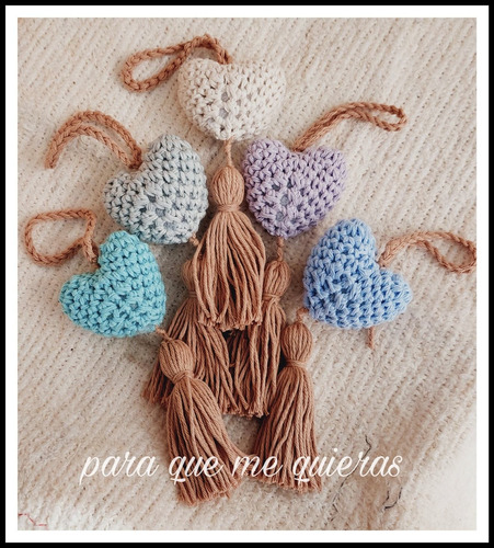 Souvenir Corazones En Crochet X 10 Unidades