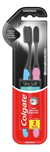 Cepillo Dental Slim Soft Black Pack X 2 Colgate