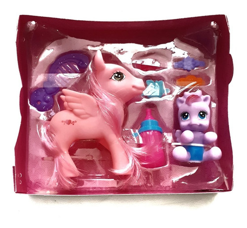 Pony Unicornio Con Luz Set 9 Pzs Especial - Sheshu Toys