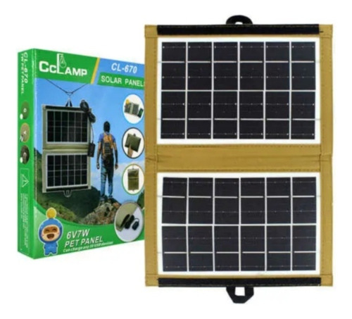 Cargador Portátil Plegable Solar 7w Con Enchufe Usb