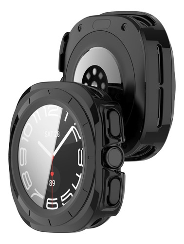 Funda De Reloj Electrochapada Negra Pc + Para Samsung Galaxy