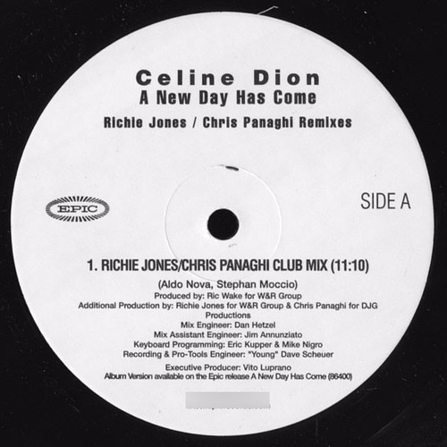 Céline Dion A New Day Has Come Vinilo 12'' Maxi 2002 House