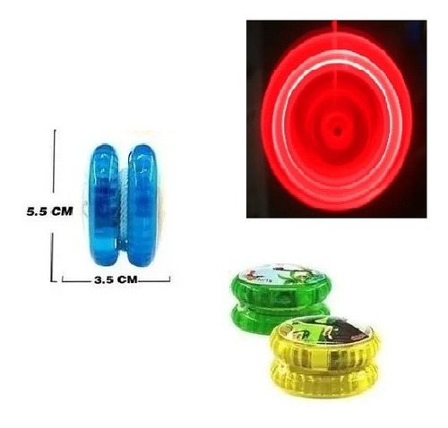 Imagen 1 de 6 de Yoyos Con Luces Juguete Yoyo Luz Cotillon Fiesta Niño Y Niña